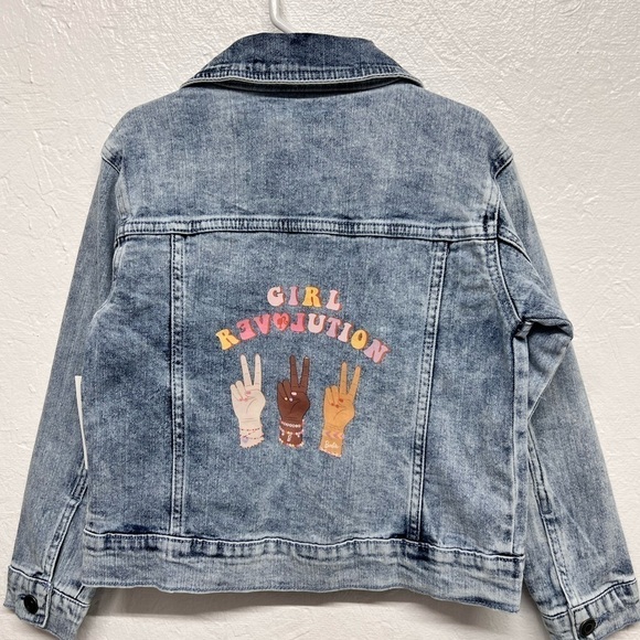 GIRLS Barbie Denim Jean Jacket S - Picture 2 of 7